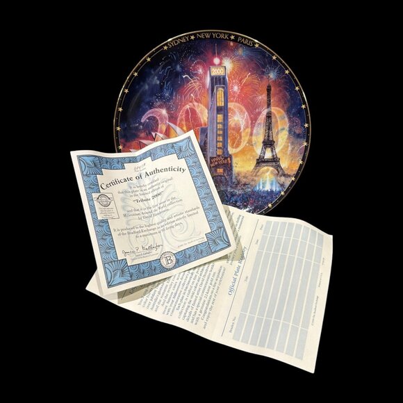 Vintage Bradford Exchange Collector Plate "Tribute 2000" by David Henderson - Picture 3 of 3